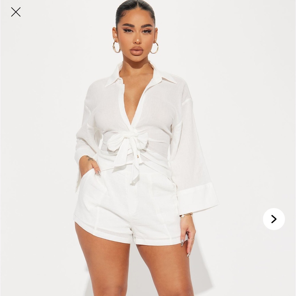 Elegant High Waist White Shorts